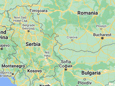 Map showing location of Bregovo (44.15167, 22.6425)