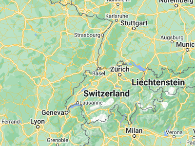 Map showing location of Breitenbach (47.40564, 7.54382)