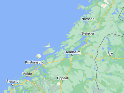 Map showing location of Brekstad (63.68697, 9.66541)