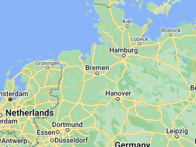 Map showing location of Bremen (53.07516, 8.80777)