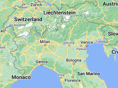 Map showing location of Brescia (45.52478, 10.22727)