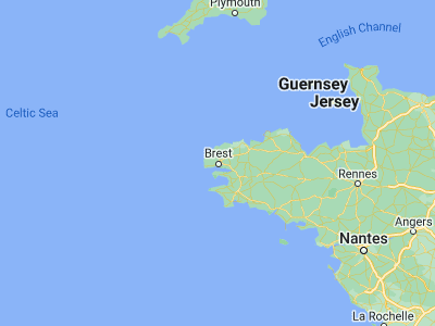 Map showing location of Brest (48.4, -4.48333)