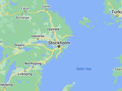 Map showing location of Brevik (59.35, 18.2)