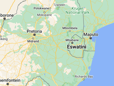 Map showing location of Breyten (-26.30176, 29.98696)