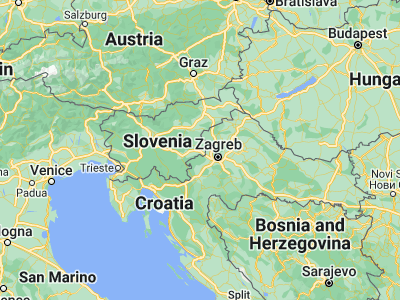 Map showing location of Brežice (45.90333, 15.59111)