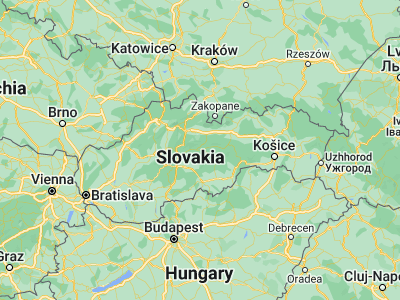 Map showing location of Brezno (48.80431, 19.63631)