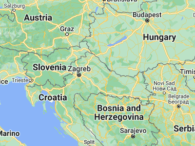 Map showing location of Brezovac (45.8675, 16.84083)