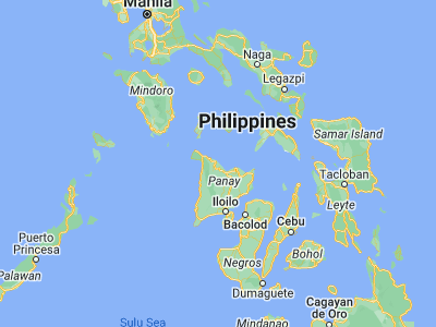 Map showing location of Brgy. Mabilo, New Washington (11.67778, 122.4075)