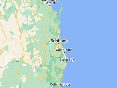 Map showing location of Brisbane (-27.46794, 153.02809)