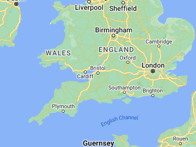 Map showing location of Bristol (51.45523, -2.59665)
