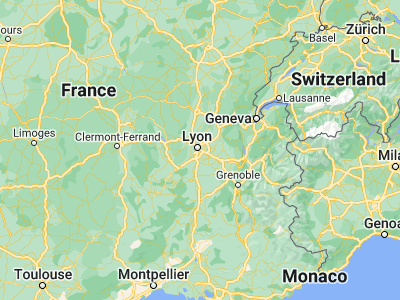 Map showing location of Bron (45.73333, 4.91667)