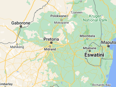 Map showing location of Bronkhorstspruit (-25.81015, 28.74248)