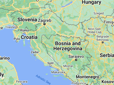 Map showing location of Bronzani Majdan (44.79237, 16.94039)