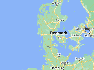 Map showing location of Brørup (55.48194, 9.01756)