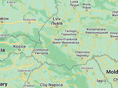Map showing location of Broshniv-Osada (48.9962, 24.19748)