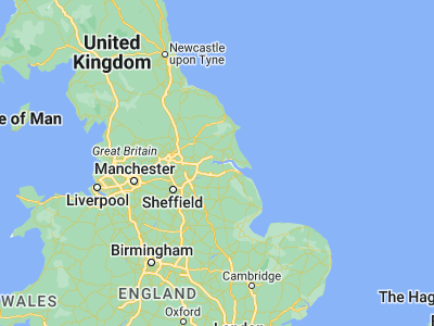 Map showing location of Brough (53.7, -0.58333)