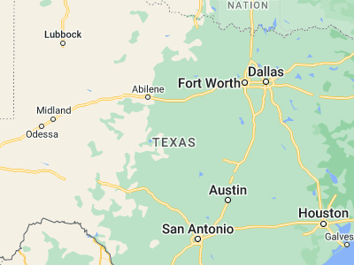 Map showing location of Brownwood (31.70932, -98.99116)