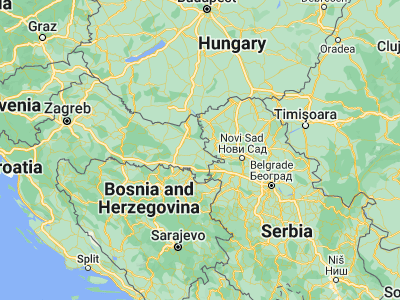 Map showing location of Bršadin (45.36278, 18.91111)