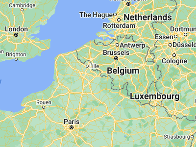 Map showing location of Bruay-sur-l'Escaut (50.39918, 3.5438)