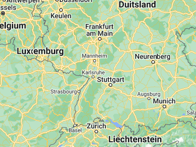 Map showing location of Bruchsal (49.12426, 8.59804)