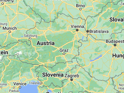 Map showing location of Bruck an der Mur (47.41667, 15.28333)