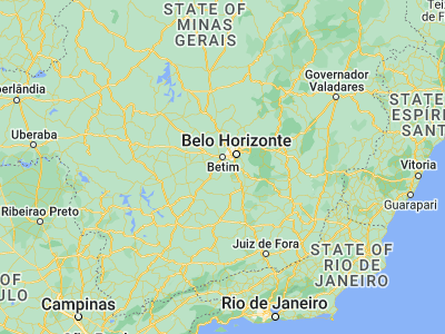 Map showing location of Brumadinho (-20.14333, -44.19972)
