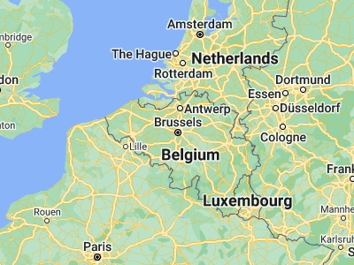 Map showing location of Brussels (50.85045, 4.34878)