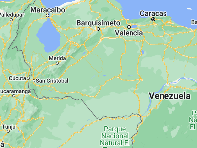Map showing location of Bruzual (8.05052, -69.33257)
