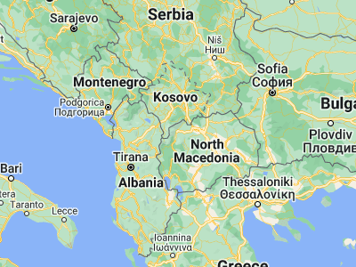 Map showing location of Brvenica (41.96722, 20.98083)