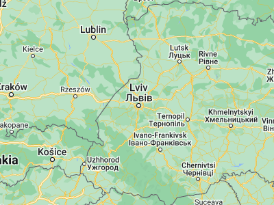 Map showing location of Bryukhovychi (49.90467, 23.9597)