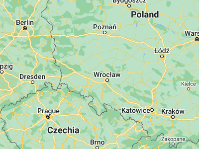 Map showing location of Brzeg Dolny (51.27299, 16.70815)