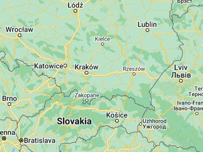 Map showing location of Brzesko (49.96911, 20.60606)