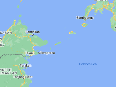 Map showing location of Buan (5.1608, 120.0426)
