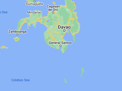 Map showing location of Buayan (6.11639, 125.23472)