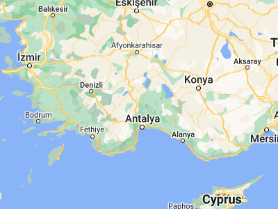 Map showing location of Bucak (37.45917, 30.595)