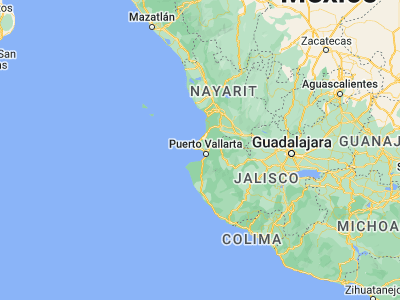 Map showing location of Bucerías (20.75502, -105.33422)