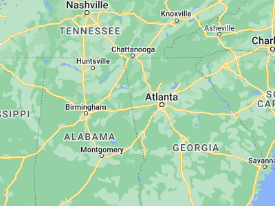 Map showing location of Buchanan (33.8026, -85.18856)