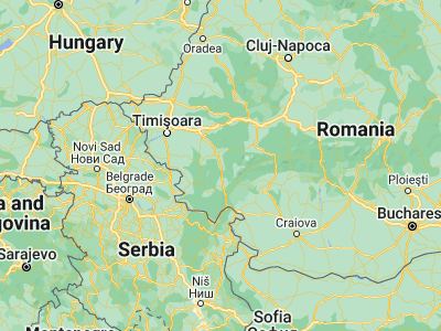 Map showing location of Bucoşniţa (45.3, 22.26667)