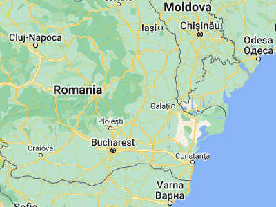Map showing location of Buda (45.5, 26.9)