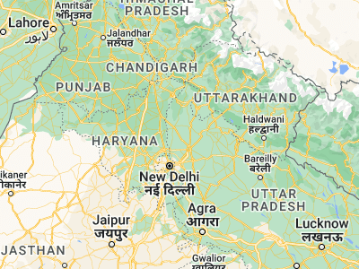 Map showing location of Budhāna (29.28889, 77.47401)