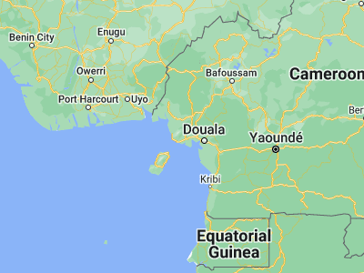 Map showing location of Buea (4.1527, 9.241)