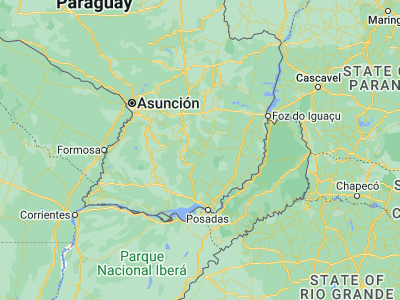 Map showing location of Buena Vista (-26.18333, -56.08333)