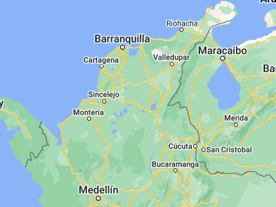 Map showing location of Buenavista (9.21433, -74.31363)