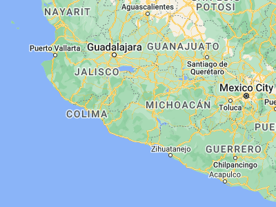 Map showing location of Buenavista Tomatlán (19.21016, -102.58689)