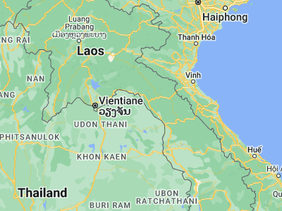 Map showing location of Bueng Khong Long (17.96129, 104.04667)