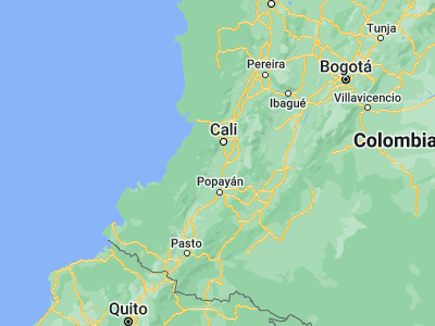 Map showing location of Buenos Aires (3.01503, -76.64275)