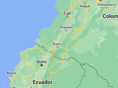 Map showing location of Buesaco (1.39017, -77.15982)