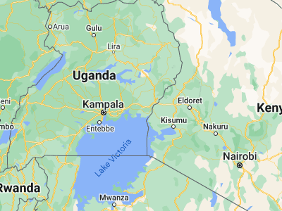 Map showing location of Bugiri (0.57139, 33.74167)