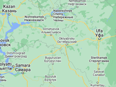 Map showing location of Bugul’ma (54.5378, 52.7985)