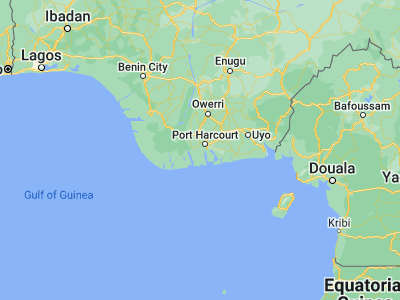 Map showing location of Buguma (4.73407, 6.86345)